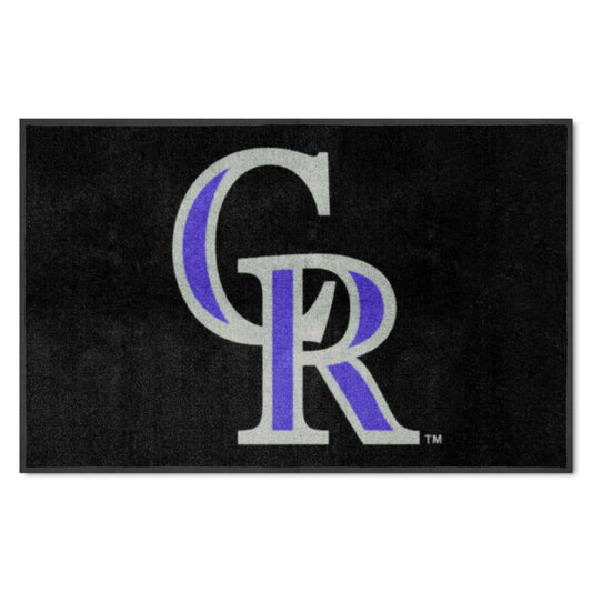 Colorado Rockies 4X6 High-Traffic Mat with Durable Rubber Backing - Landscape Orientation - Colorado Rockies