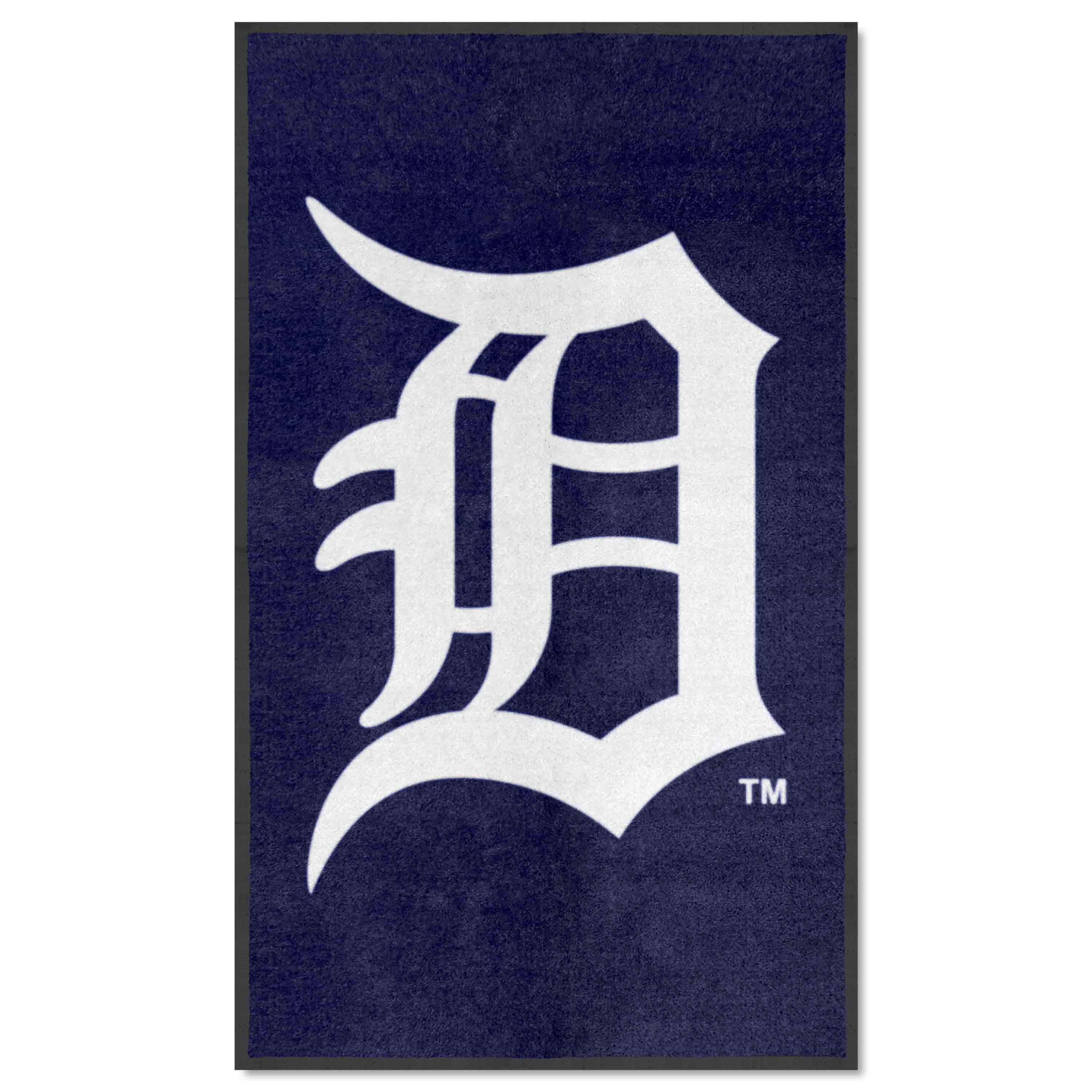 Detroit Tigers 3X5 High-Traffic Mat with Durable Rubber Backing - Portrait Orientation