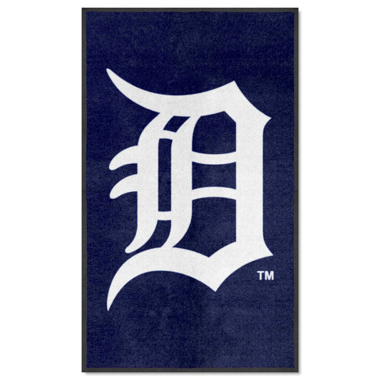 Detroit Tigers 3X5 High-Traffic Mat with Durable Rubber Backing - Portrait Orientation