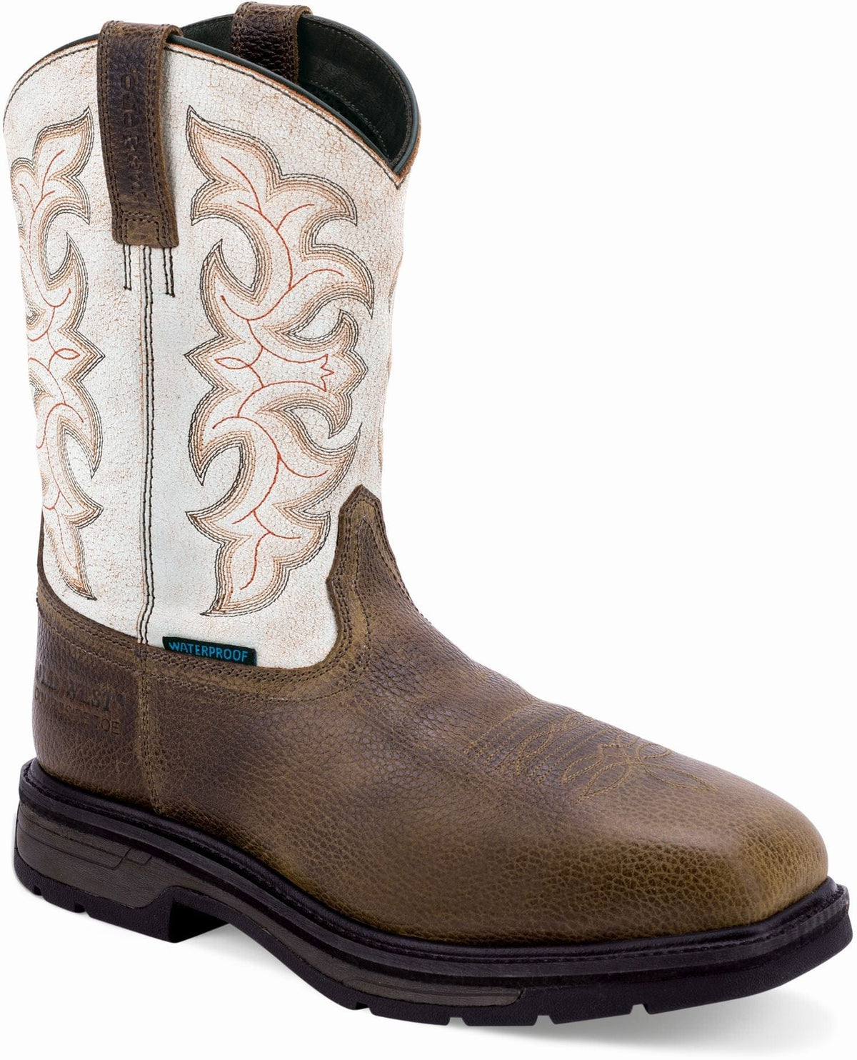 Old West Thunder Mustard Foot Wipe Out White Shaft Men's Work Boots - Old West