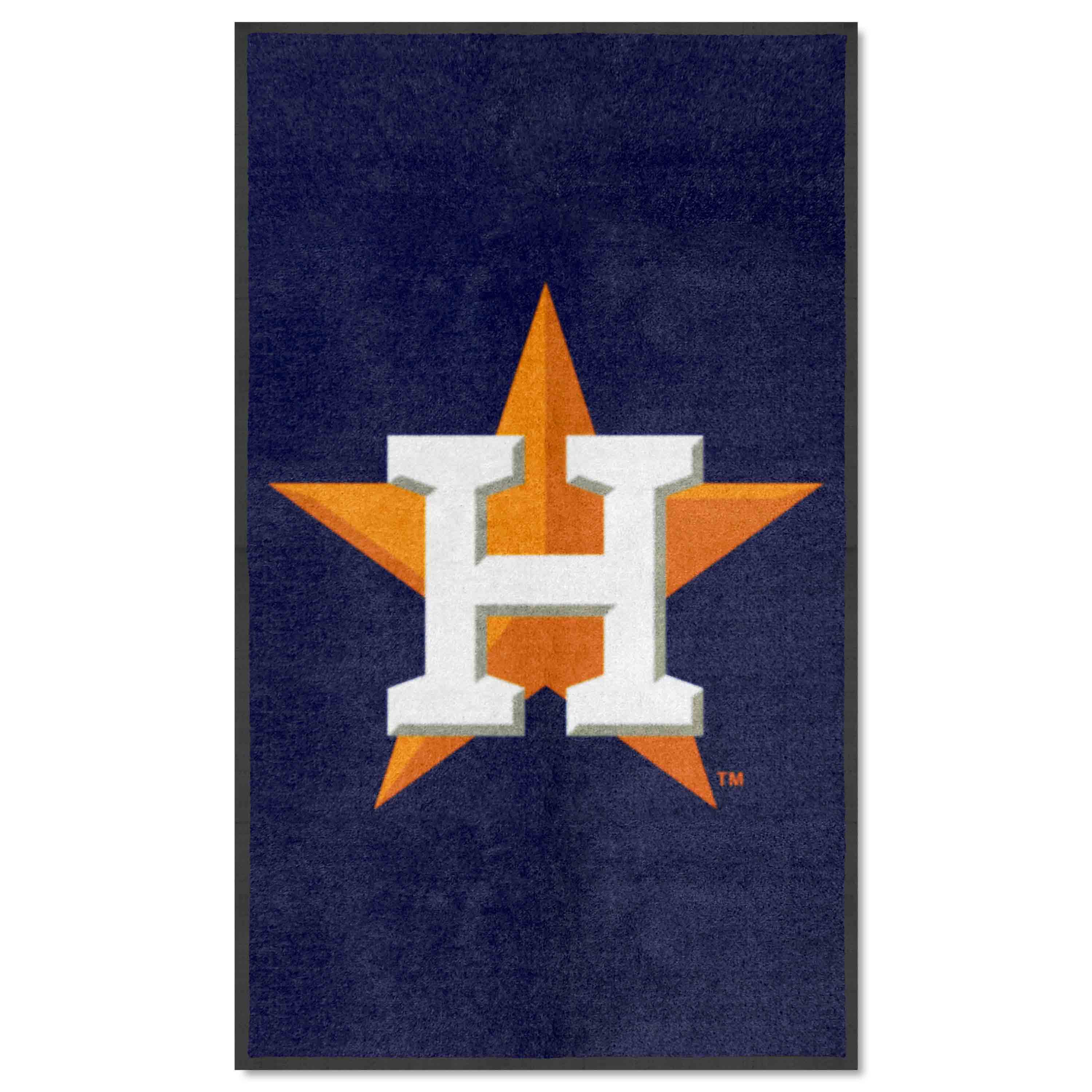 Houston Astros 3X5 High-Traffic Mat with Durable Rubber Backing - Portrait Orientation - Houston Astros