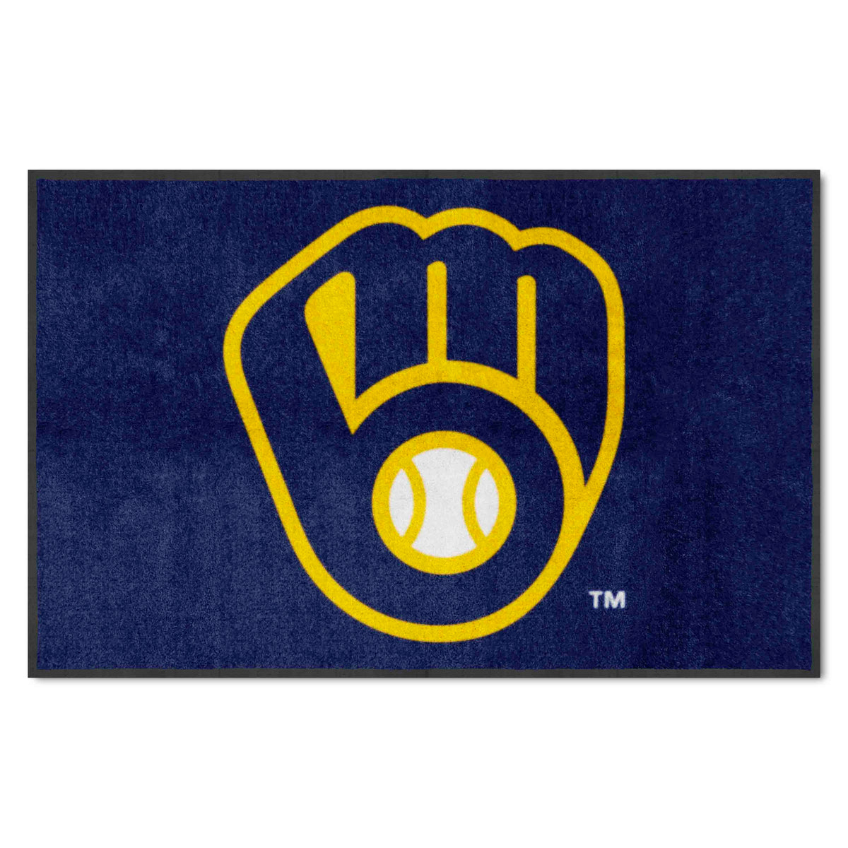 Milwaukee Brewers 4X6 High-Traffic Mat with Durable Rubber Backing - Landscape Orientation