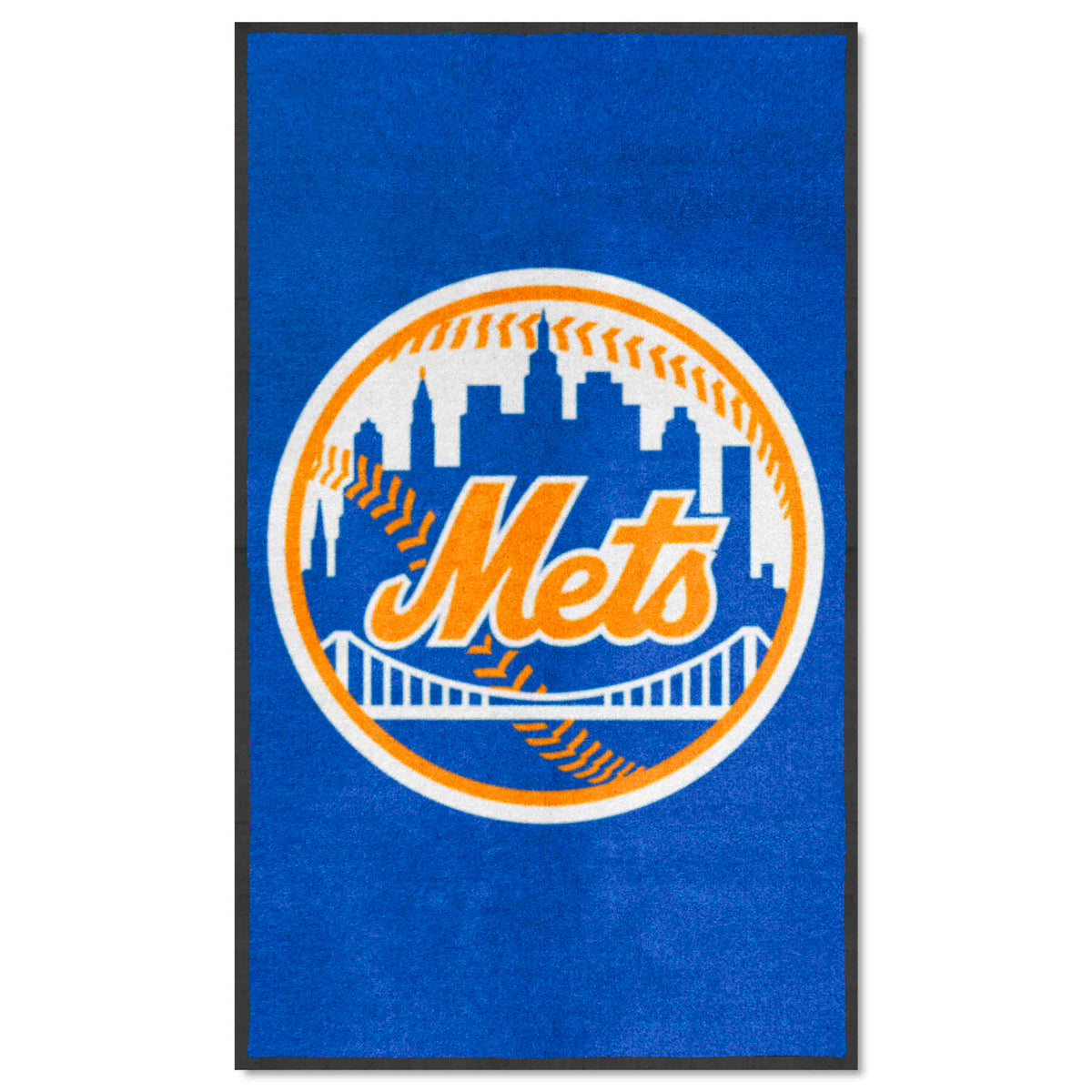 New York Mets 3X5 High-Traffic Mat with Durable Rubber Backing - Portrait Orientation