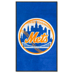 New York Mets 3X5 High-Traffic Mat with Durable Rubber Backing - Portrait Orientation - New York Mets