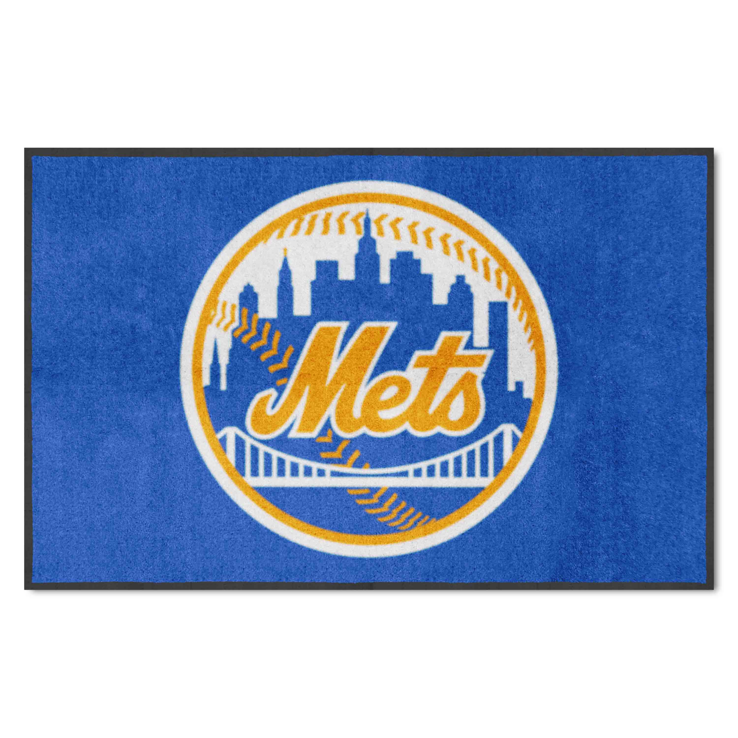 New York Mets 4X6 High-Traffic Mat with Durable Rubber Backing - Landscape Orientation