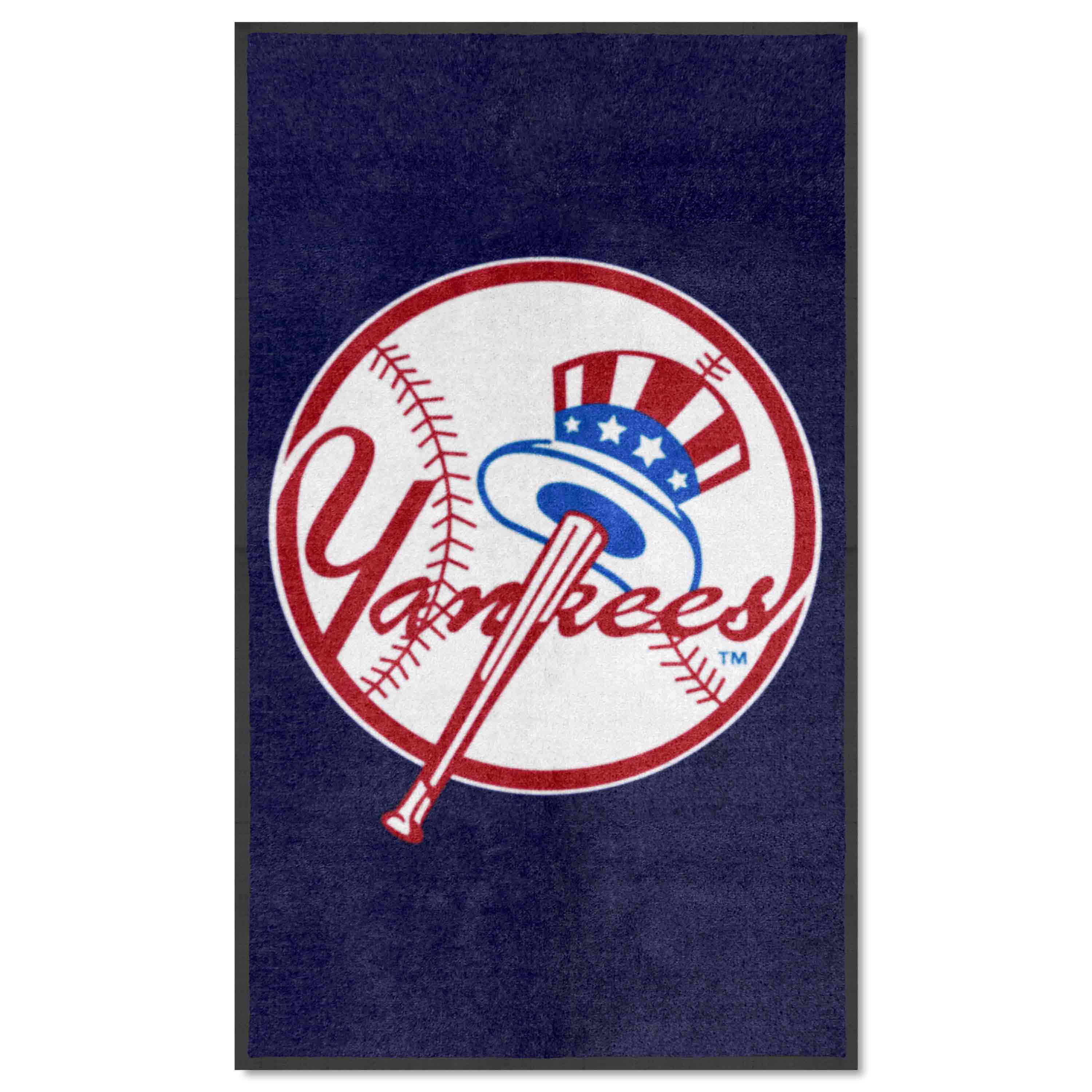 New York Yankees 3X5 High-Traffic Mat with Durable Rubber Backing - Portrait Orientation