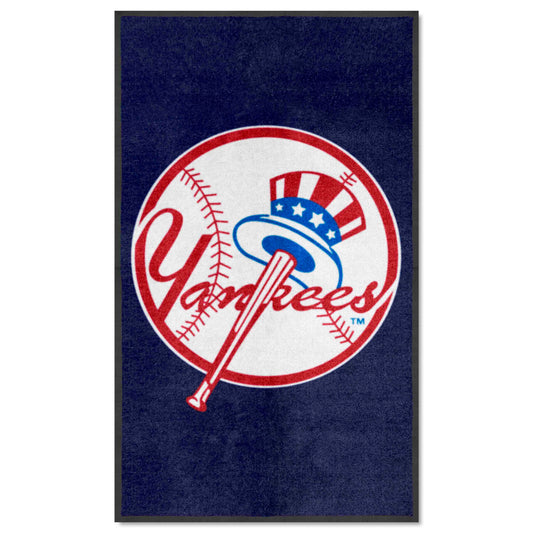 New York Yankees 3X5 High-Traffic Mat with Durable Rubber Backing - Portrait Orientation - New York Yankees