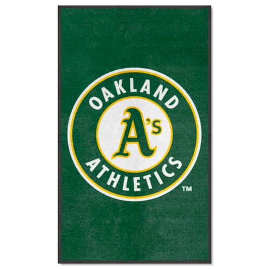 Oakland Athletics 3X5 High-Traffic Mat with Durable Rubber Backing - Portrait Orientation - Oakland Athletics