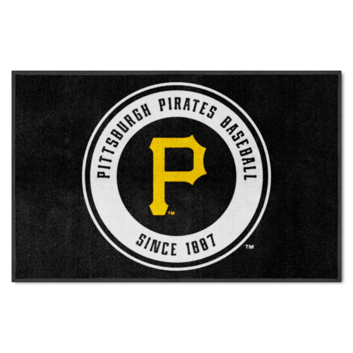 Pittsburgh Pirates 4X6 High-Traffic Mat with Durable Rubber Backing - Landscape Orientation