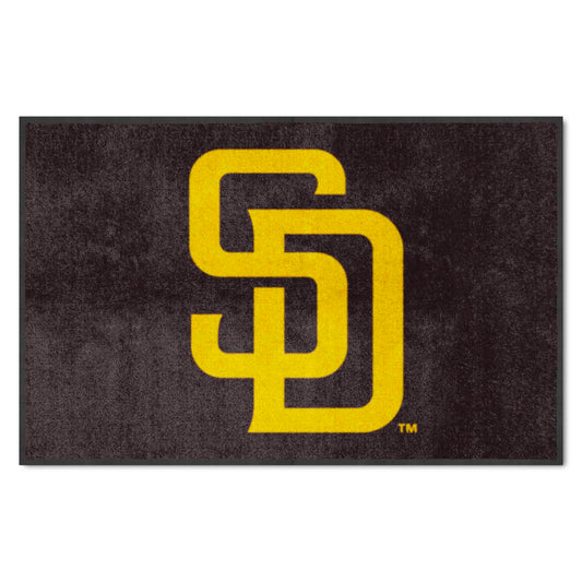 San Diego Padres 4X6 High-Traffic Mat with Durable Rubber Backing - Landscape Orientation