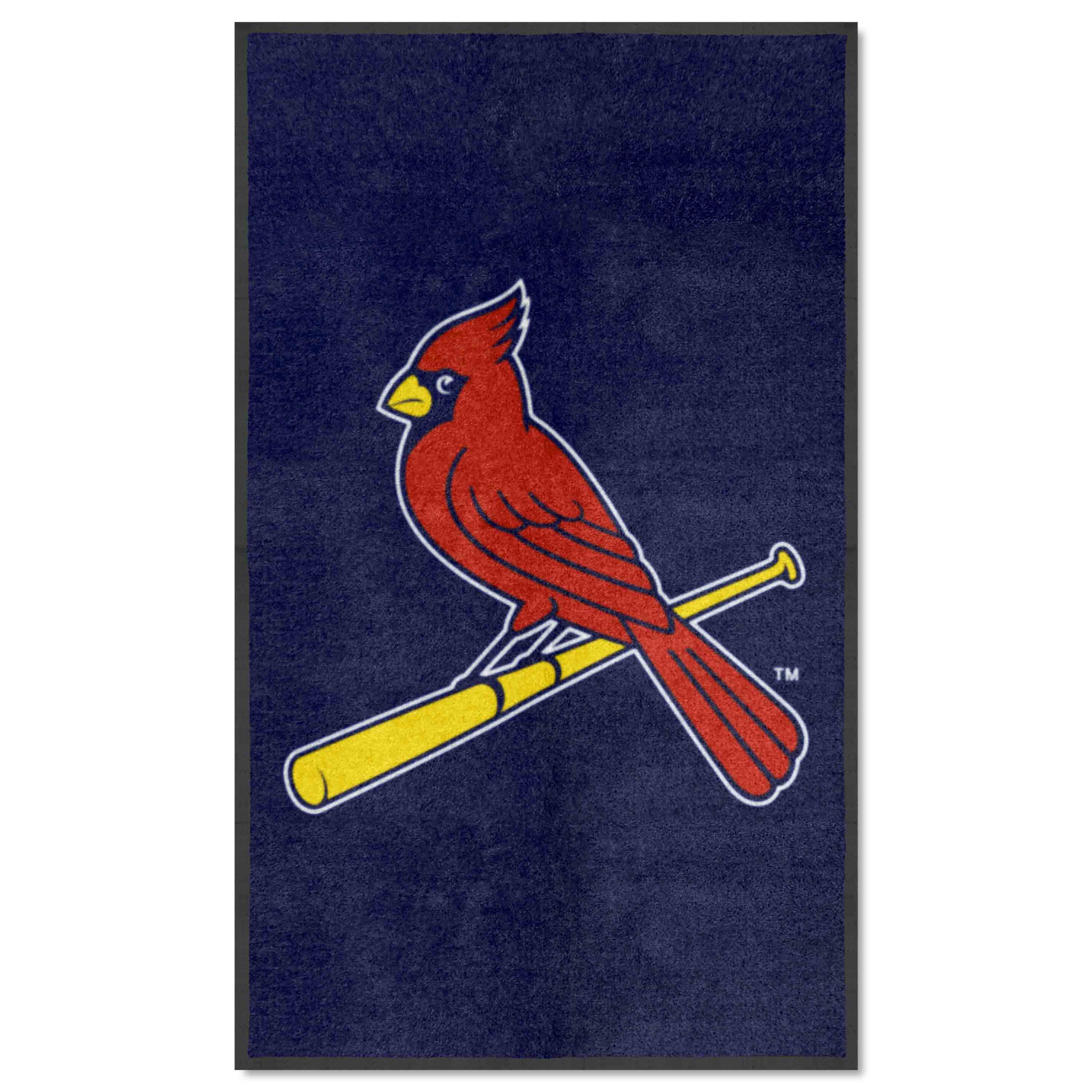 St. Louis Cardinals 3X5 High-Traffic Mat with Durable Rubber Backing - Portrait Orientation