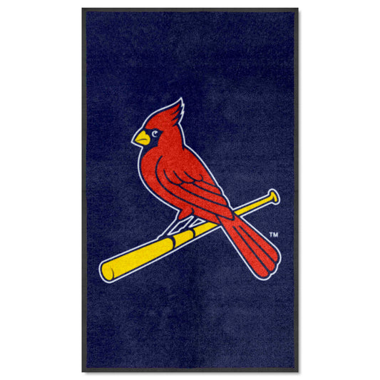 St. Louis Cardinals 3X5 High-Traffic Mat with Durable Rubber Backing - Portrait Orientation