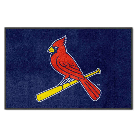 St. Louis Cardinals 4X6 High-Traffic Mat with Durable Rubber Backing - Landscape Orientation