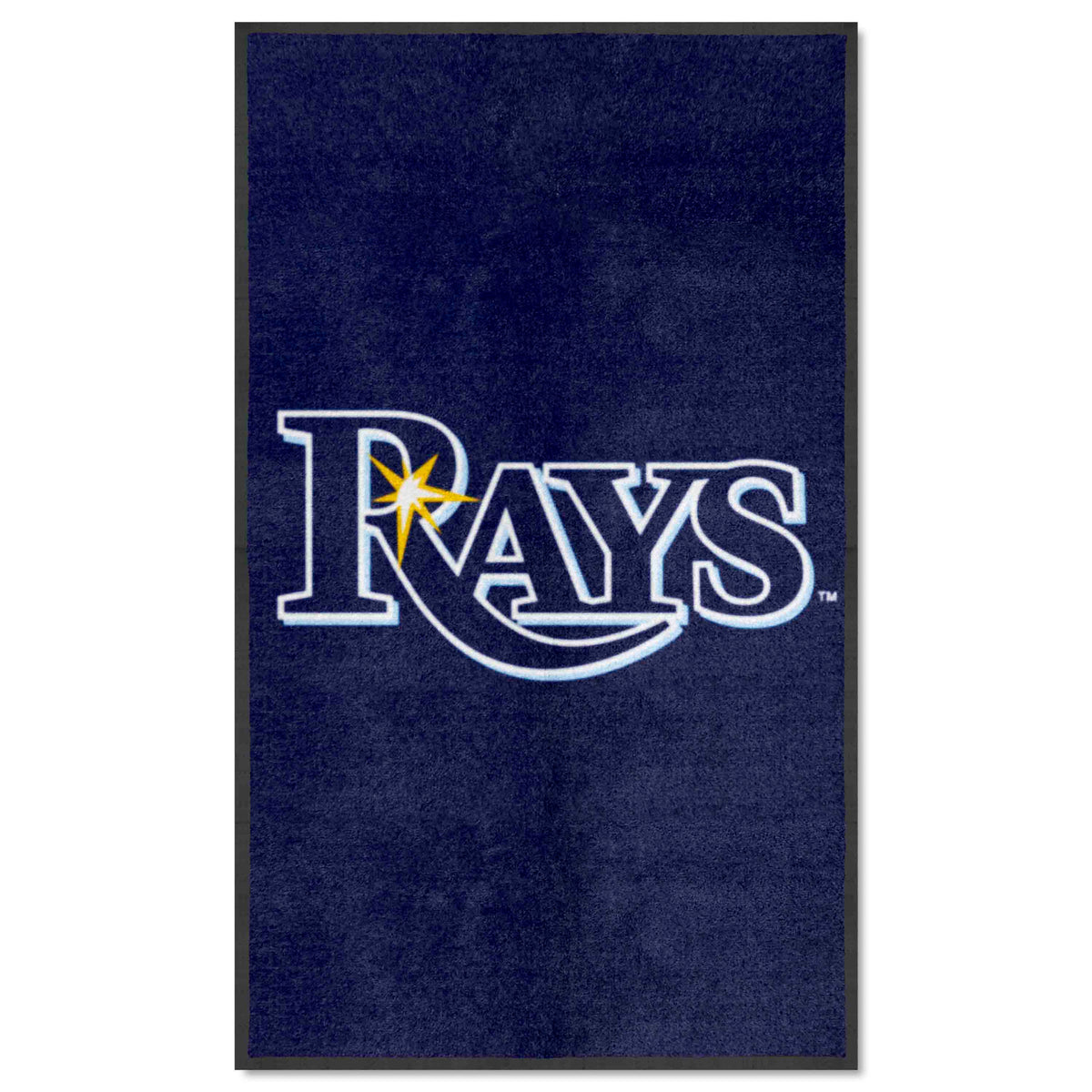 Tampa Bay Rays 3X5 High-Traffic Mat with Durable Rubber Backing - Portrait Orientation