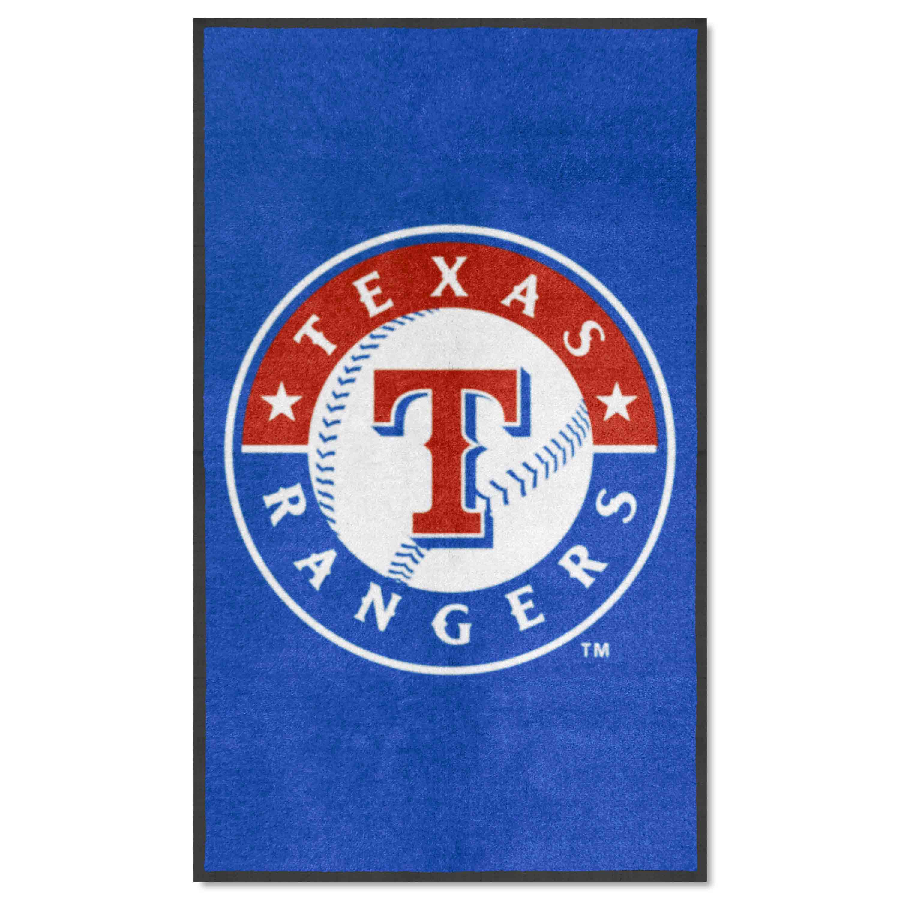 Texas Rangers 3X5 High-Traffic Mat with Durable Rubber Backing - Portrait Orientation