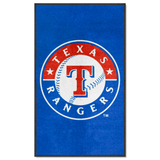 Texas Rangers 3X5 High-Traffic Mat with Durable Rubber Backing - Portrait Orientation