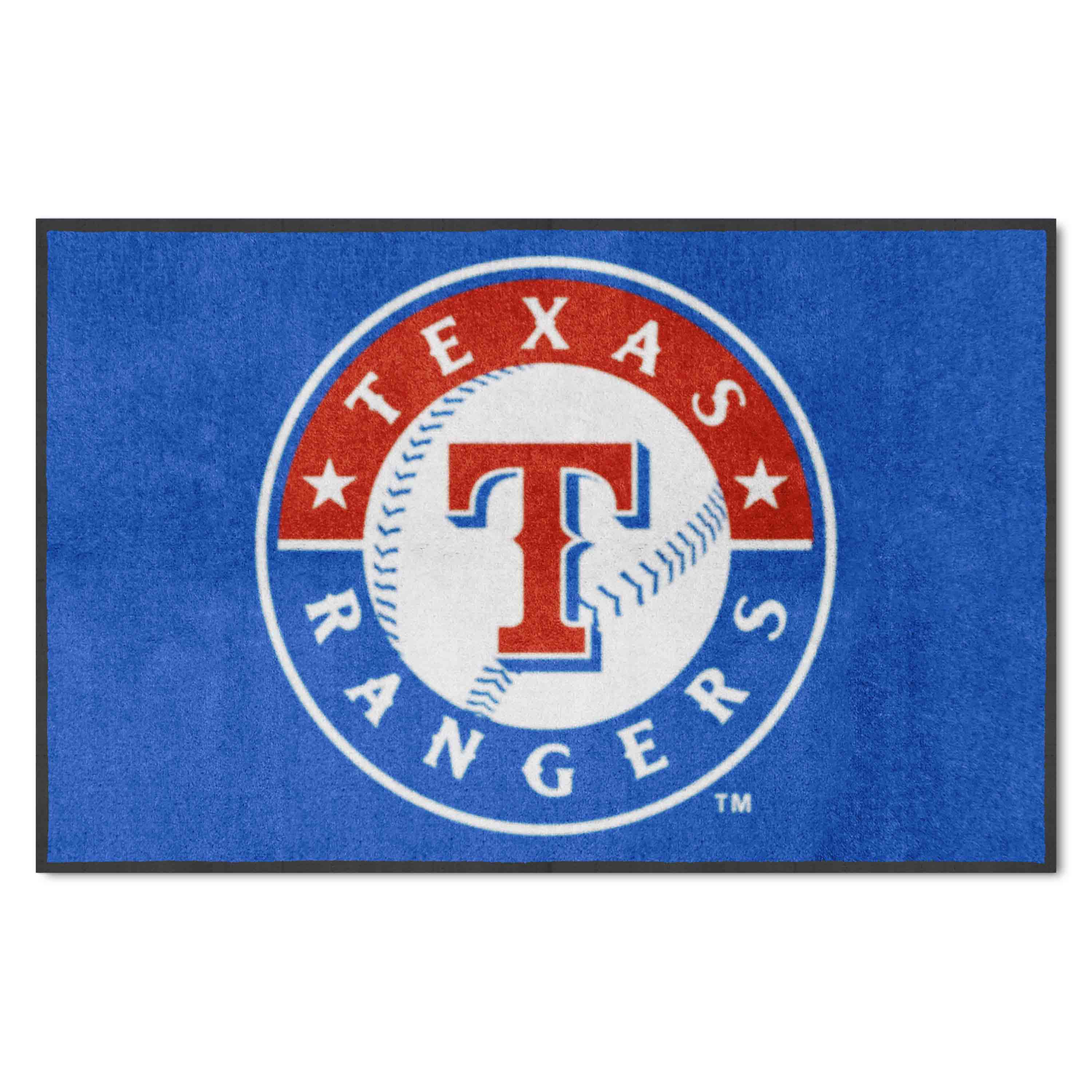 Texas Rangers 4X6 High-Traffic Mat with Durable Rubber Backing - Landscape Orientation