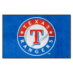 Texas Rangers 4X6 High-Traffic Mat with Durable Rubber Backing - Landscape Orientation