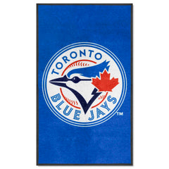 Toronto Blue Jays 3X5 High-Traffic Mat with Durable Rubber Backing - Portrait Orientation