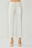 RISEN Full Size High Waist Rolled Hem Straight Jeans - Trendsi