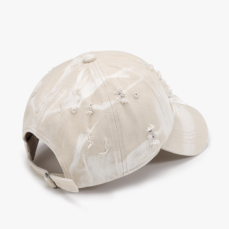 Distressed Adjustable Cotton Baseball Cap Trendsi