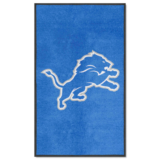 Detroit Lions 3X5 High-Traffic Mat with Durable Rubber Backing - Portrait Orientation