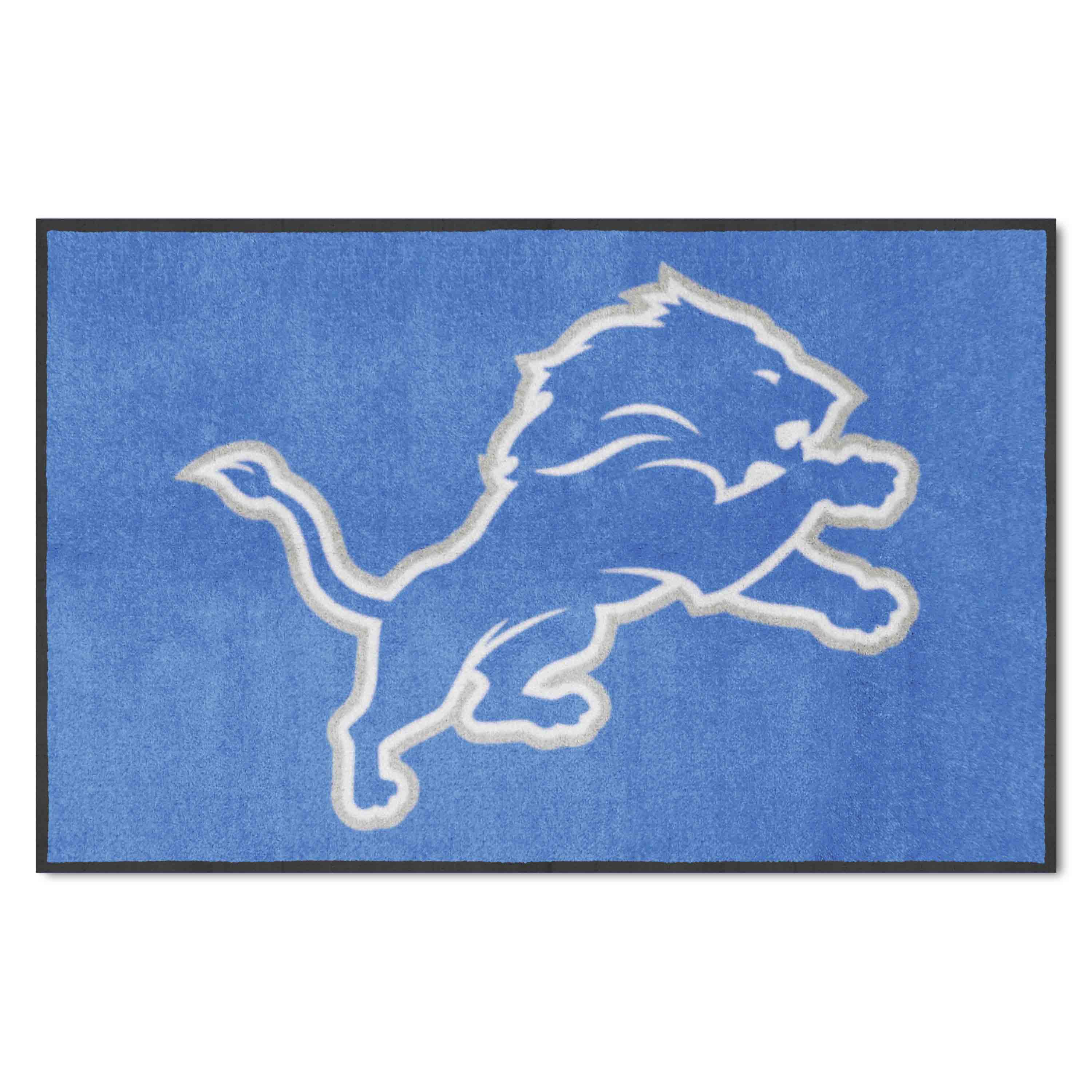 Detroit Lions 4X6 High-Traffic Mat with Durable Rubber Backing - Landscape Orientation