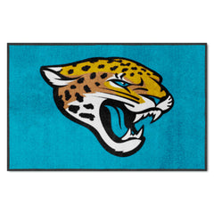 Jacksonville Jaguars 4X6 High-Traffic Mat with Durable Rubber Backing - Landscape Orientation