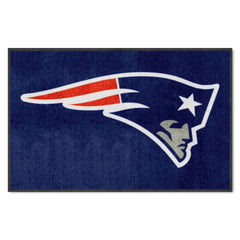 New England Patriots 4X6 High-Traffic Mat with Durable Rubber Backing - Landscape Orientation - New England Patriots