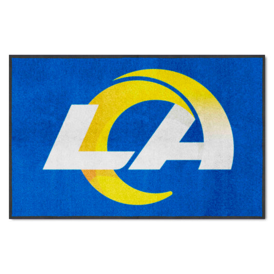 Los Angeles Rams 4X6 High-Traffic Mat with Durable Rubber Backing - Landscape Orientation