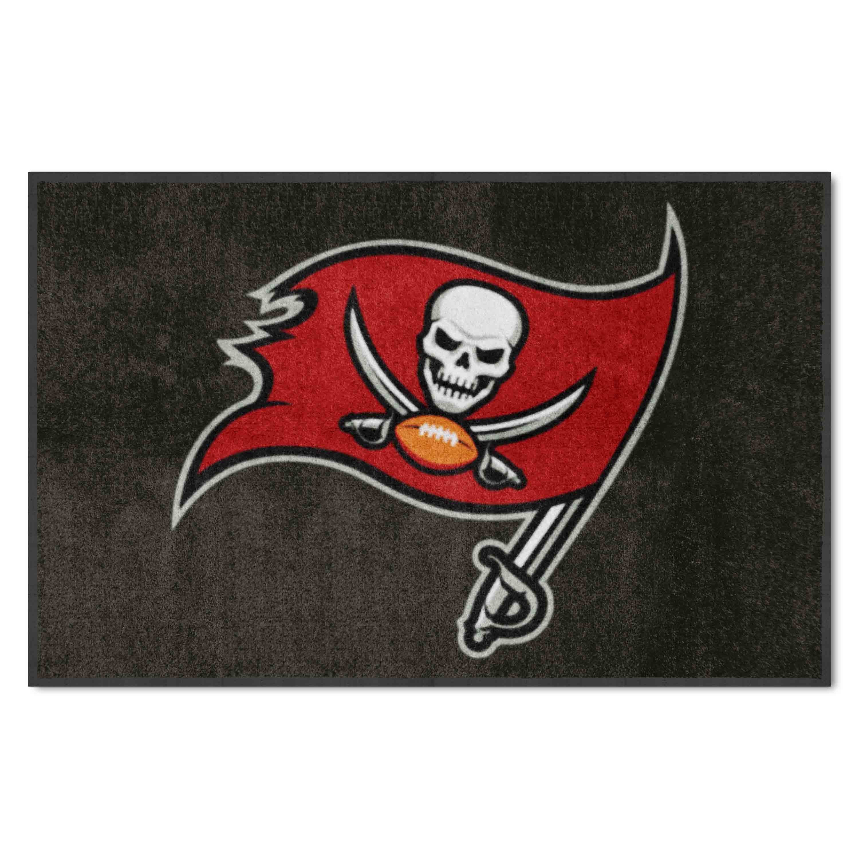 Tampa Bay Buccaneers 4X6 High-Traffic Mat with Durable Rubber Backing - Landscape Orientation