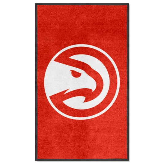 Atlanta Hawks 3X5 High-Traffic Mat with Durable Rubber Backing - Portrait Orientation - Atlanta Hawks