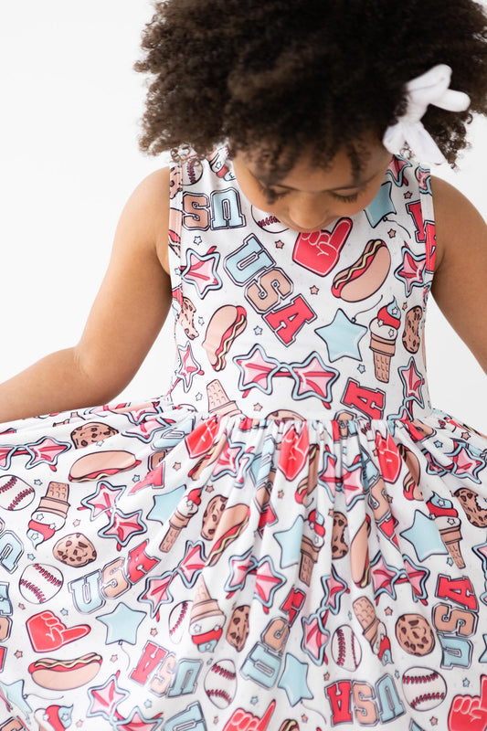 Red, White & BBQ Tank Twirl Dress - Mila & Rose ®