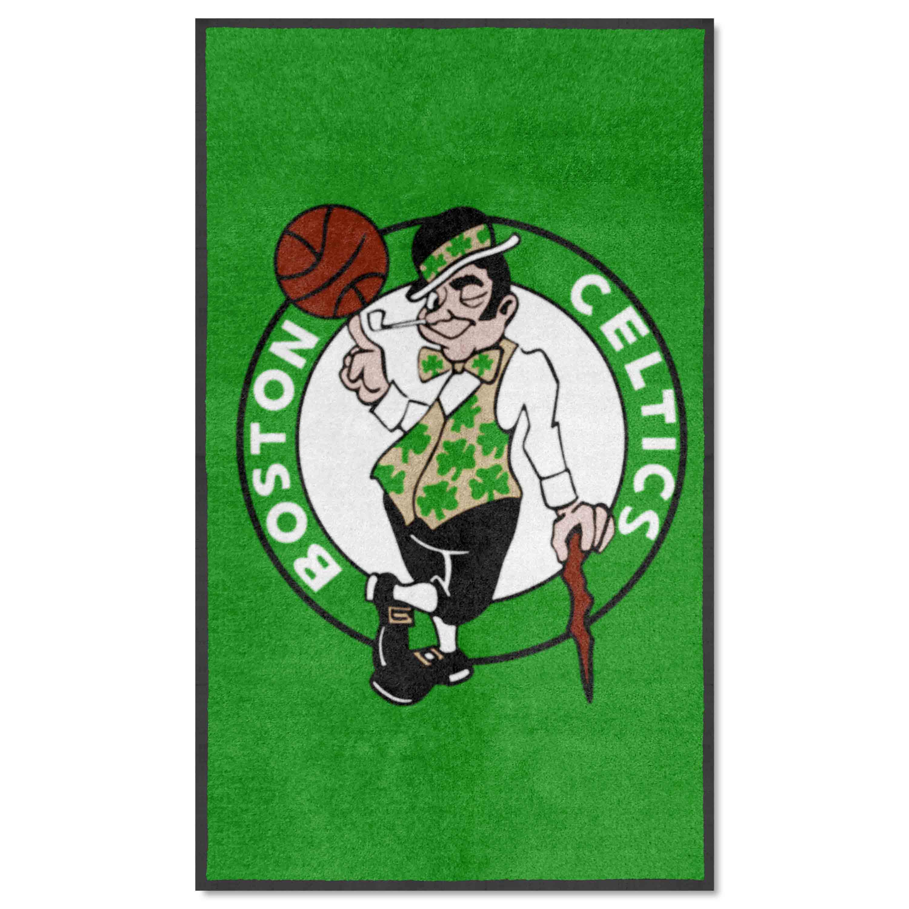 Boston Celtics 3X5 High-Traffic Mat with Durable Rubber Backing - Portrait Orientation - Boston Celtics