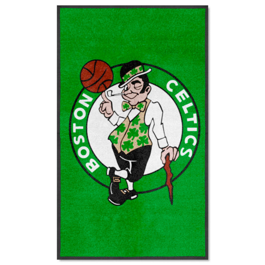 Boston Celtics 3X5 High-Traffic Mat with Durable Rubber Backing - Portrait Orientation - Boston Celtics