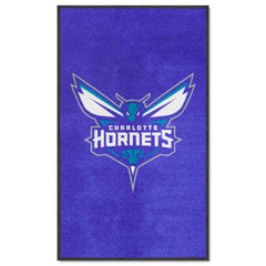 Charlotte Hornets 3X5 High-Traffic Mat with Durable Rubber Backing - Portrait Orientation