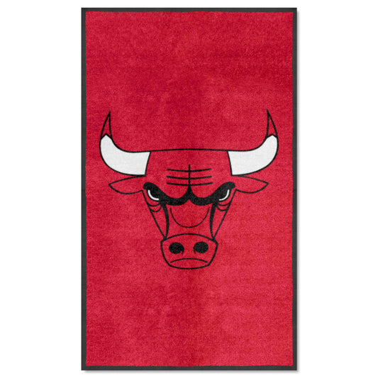 Chicago Bulls 3X5 High-Traffic Mat with Durable Rubber Backing - Portrait Orientation - Chicago Bulls