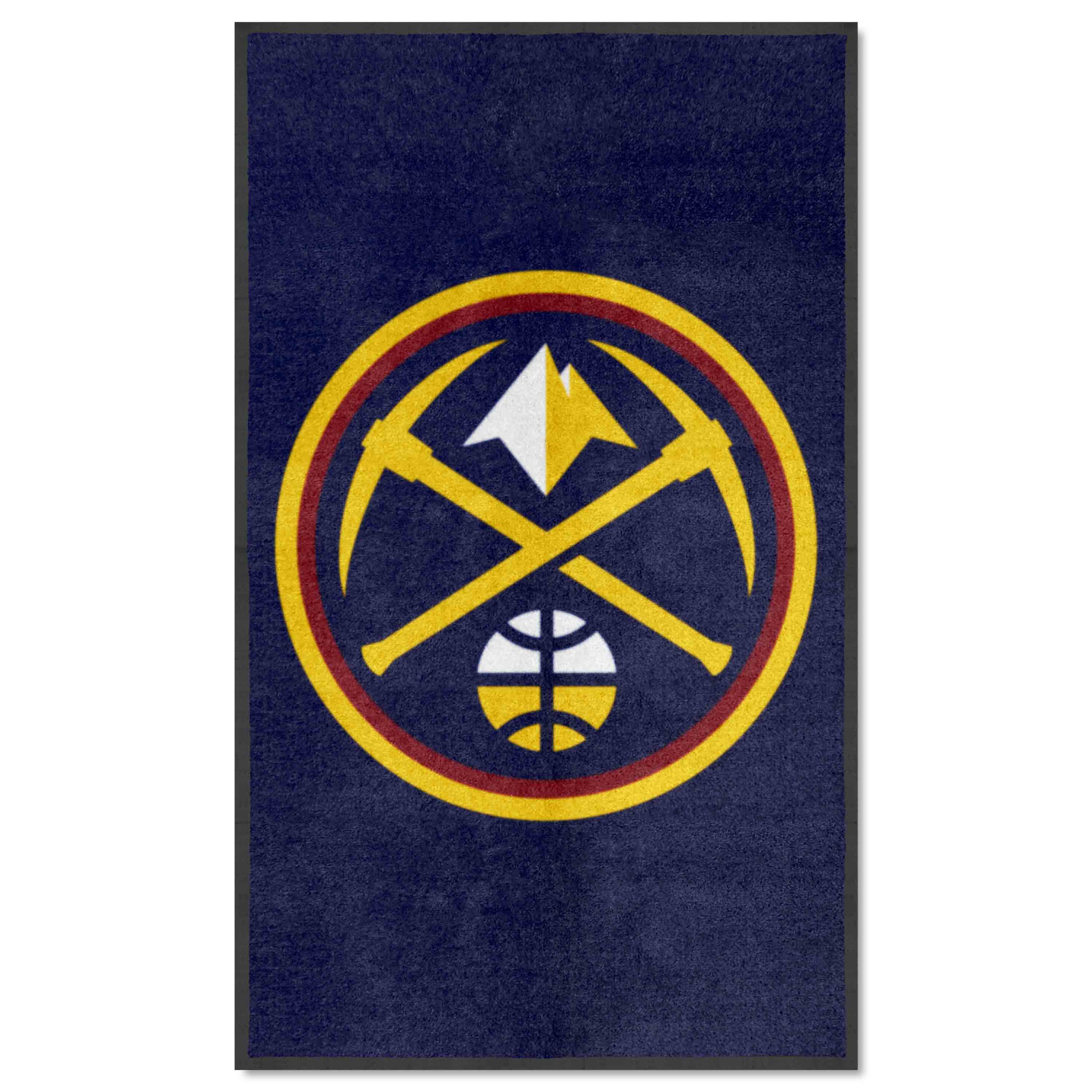 Denver Nuggets 3X5 High-Traffic Mat with Durable Rubber Backing - Portrait Orientation