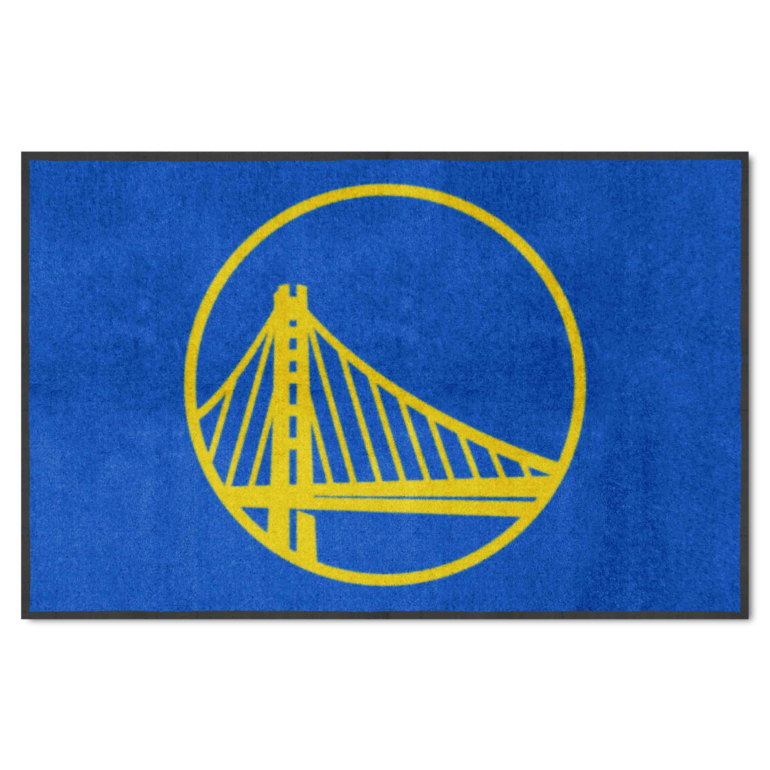 Golden State Warriors 4X6 High-Traffic Mat with Durable Rubber Backing - Landscape Orientation