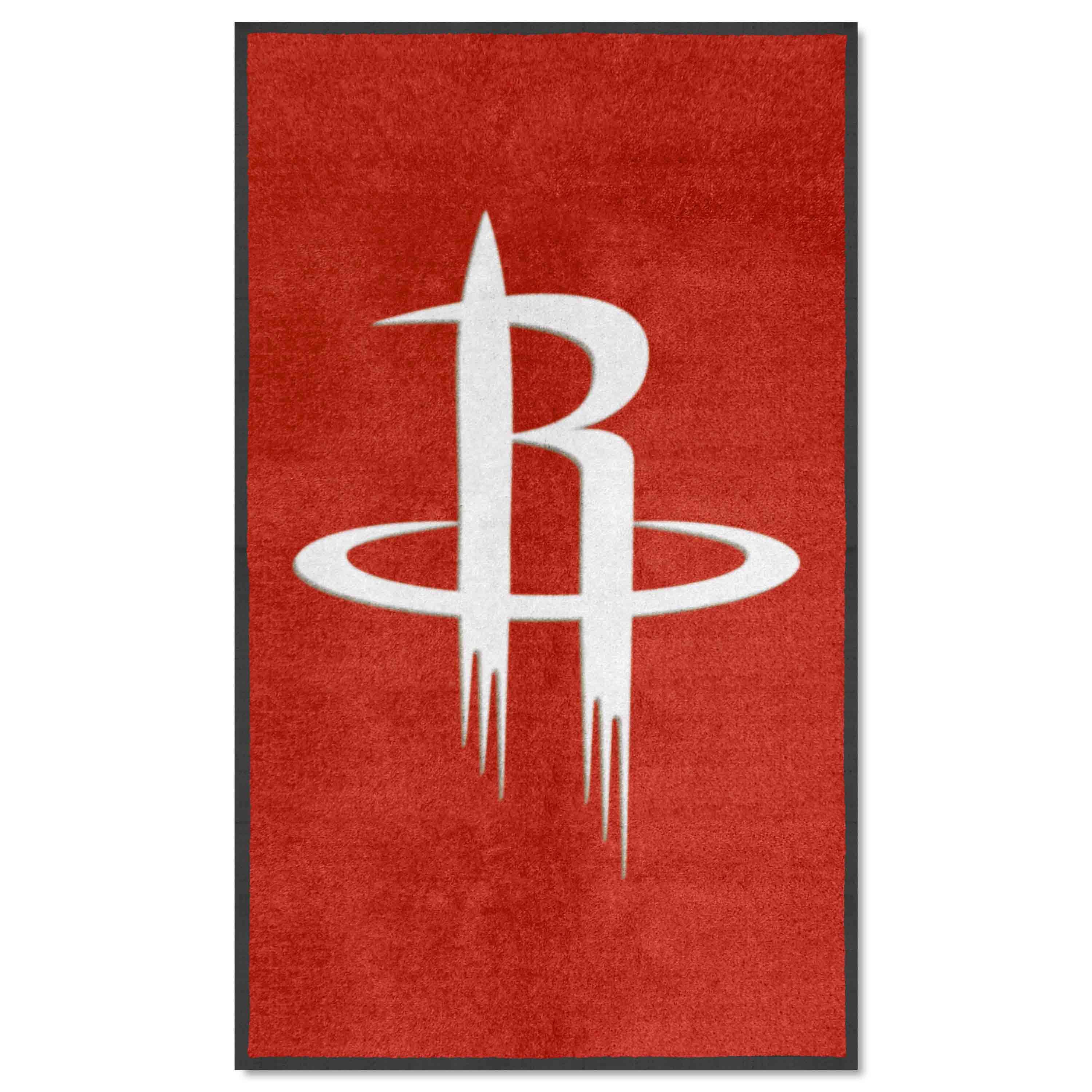 Houston Rockets 3X5 High-Traffic Mat with Durable Rubber Backing - Portrait Orientation - Houston Rockets