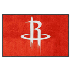 Houston Rockets 4X6 High-Traffic Mat with Durable Rubber Backing - Landscape Orientation