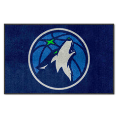 Minnesota Timberwolves 4X6 High-Traffic Mat with Durable Rubber Backing - Landscape Orientation