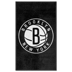 Brooklyn Nets 3X5 High-Traffic Mat with Durable Rubber Backing - Portrait Orientation