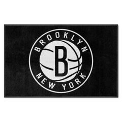 Brooklyn Nets 4X6 High-Traffic Mat with Durable Rubber Backing - Landscape Orientation