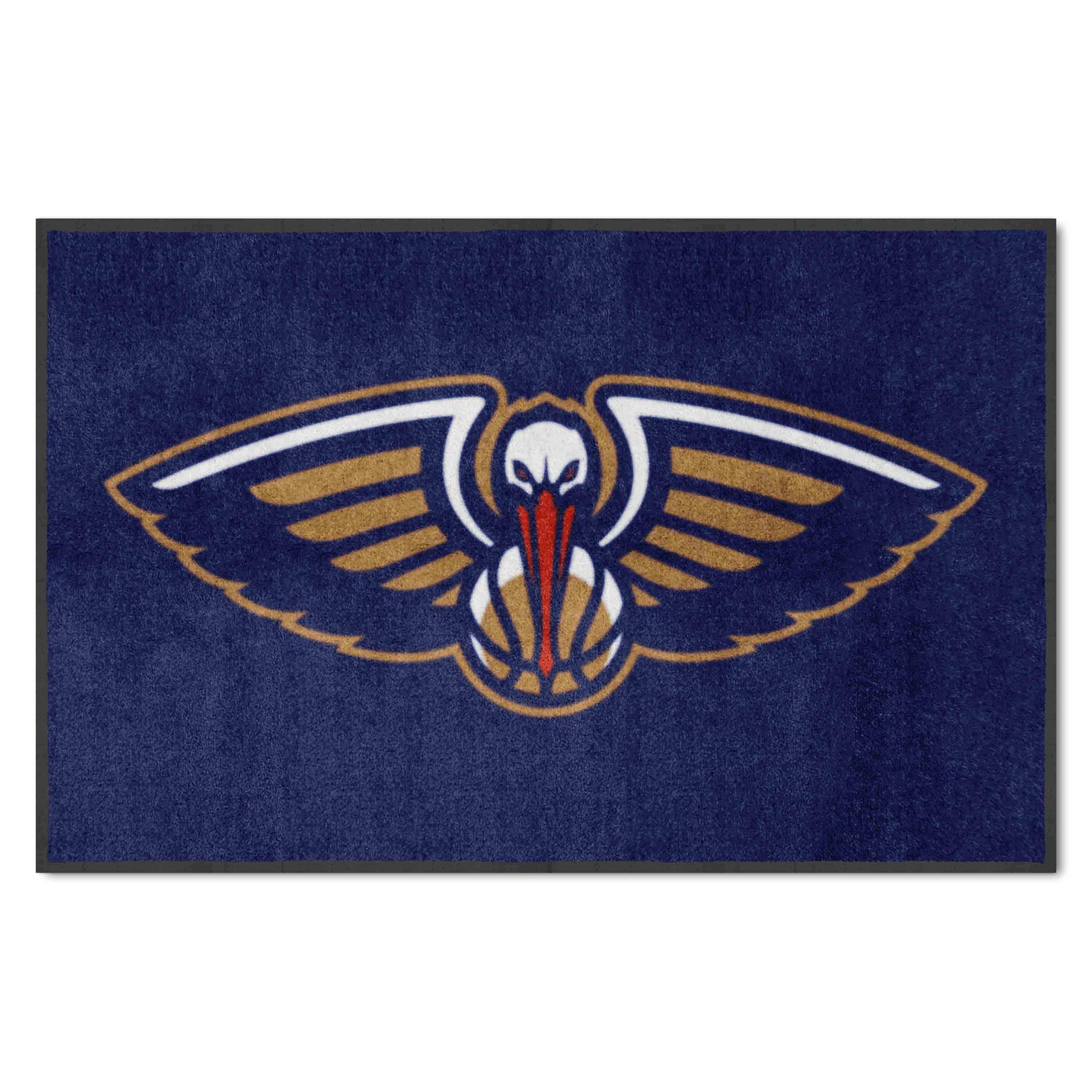 New Orleans Pelicans 4X6 High-Traffic Mat with Durable Rubber Backing - Landscape Orientation