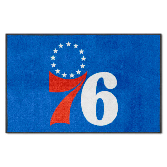 Philadelphia 76ers 4X6 High-Traffic Mat with Durable Rubber Backing - Landscape Orientation