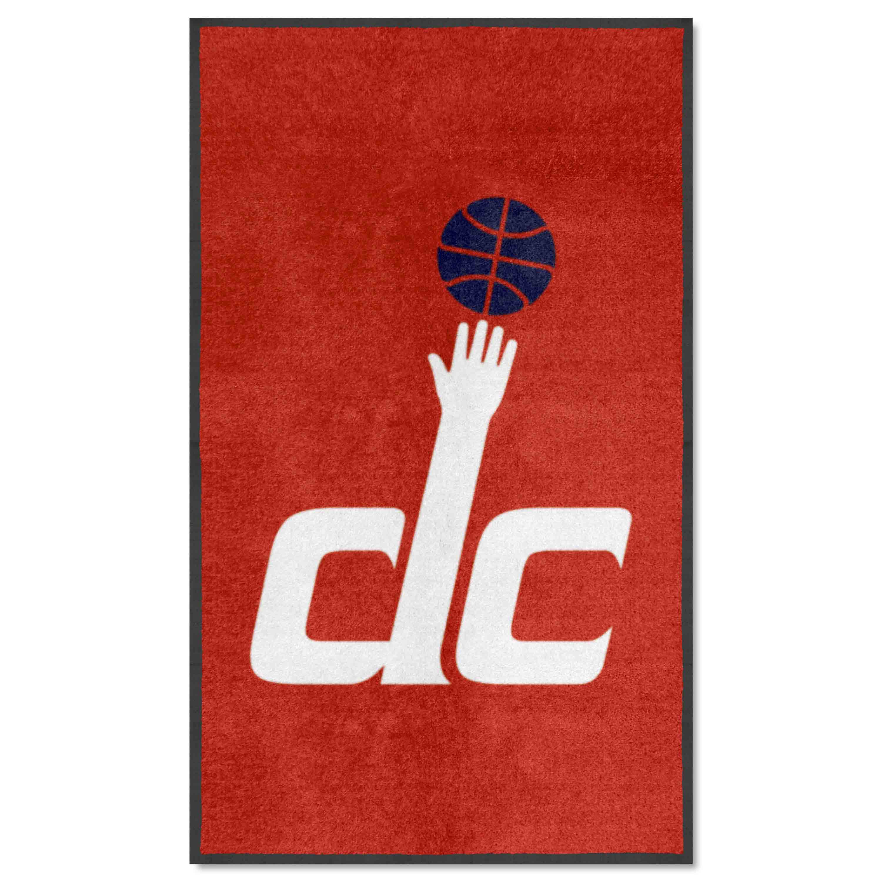 Washington Wizards 3X5 High-Traffic Mat with Durable Rubber Backing - Portrait Orientation