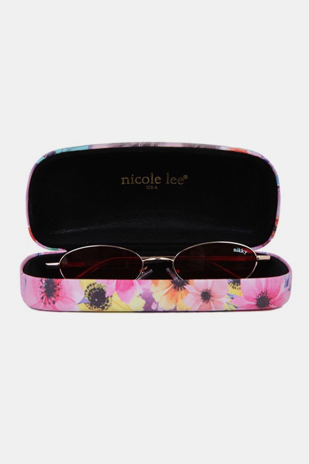 Nicole Lee USA Metal Frame Finley Oval Sunglasses - Trendsi