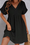 V-Neck Short Sleeve Dress - Flyclothing LLC