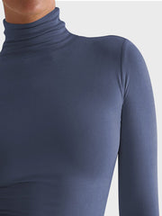 Turtleneck Long Sleeve T-Shirt - Trendsi